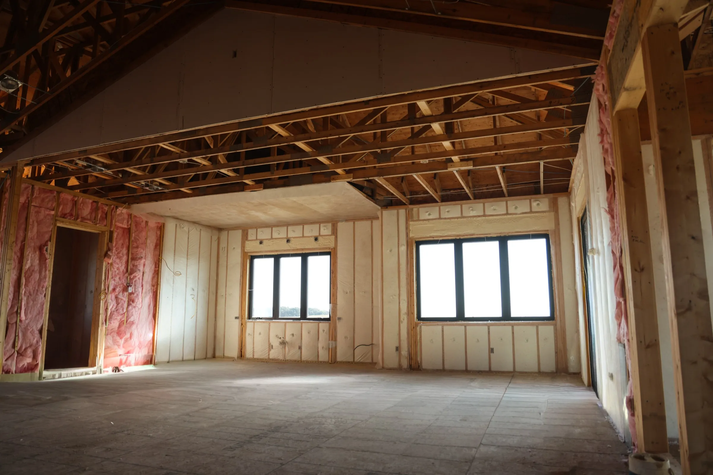 Completed spray foam installation in the Mesa area